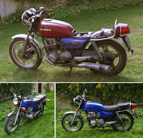 Honda Cb650 1979 avant / après